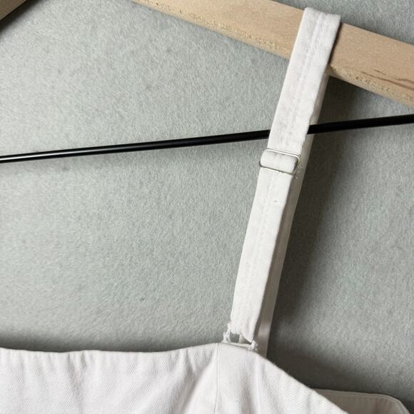 Theory Mini Ivory White Dress Spaghetti Straps Sundress Size 6 - Picture 4 of 10